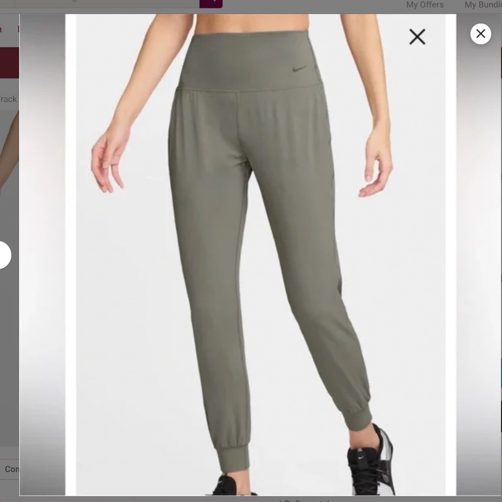 Nike Zenvy Women's Dri-FIT High-Waisted Joggers - Size Medium in Light Army